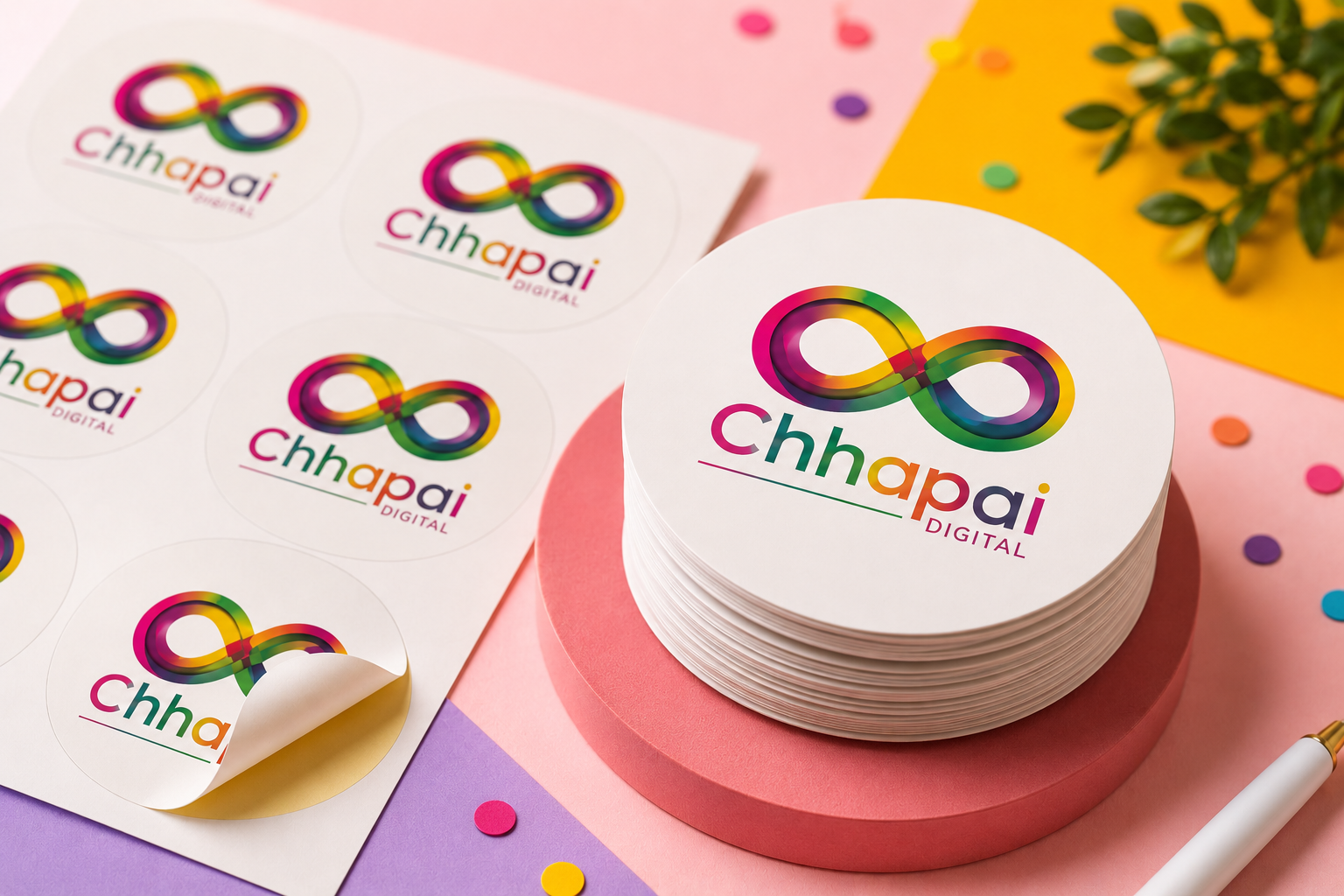 round stickers for business or personal use at cheap price