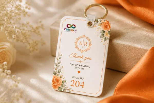 room key holder for wedding printing service