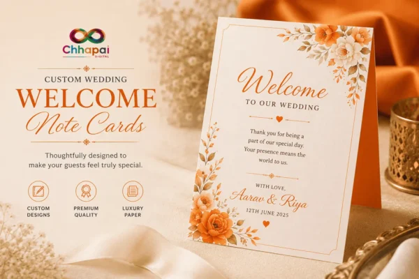 Custom Wedding Welcome Note Cards | Premium Wedding Stationery