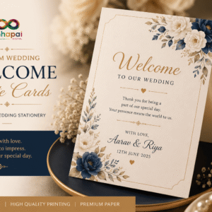 Custom Wedding Welcome Note Cards | Premium Wedding Stationery