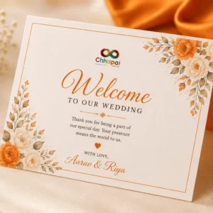 Custom Wedding Welcome Note Cards | Premium Wedding Stationery
