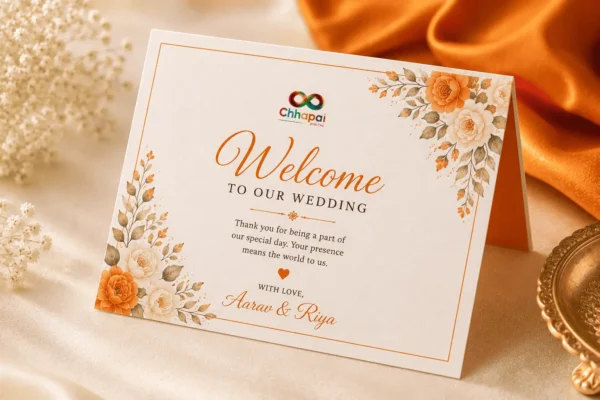 Custom Wedding Welcome Note Cards | Premium Wedding Stationery