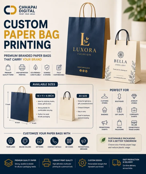 chhapai digital custom paper bags