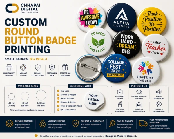 chhapai digitals custom round badge